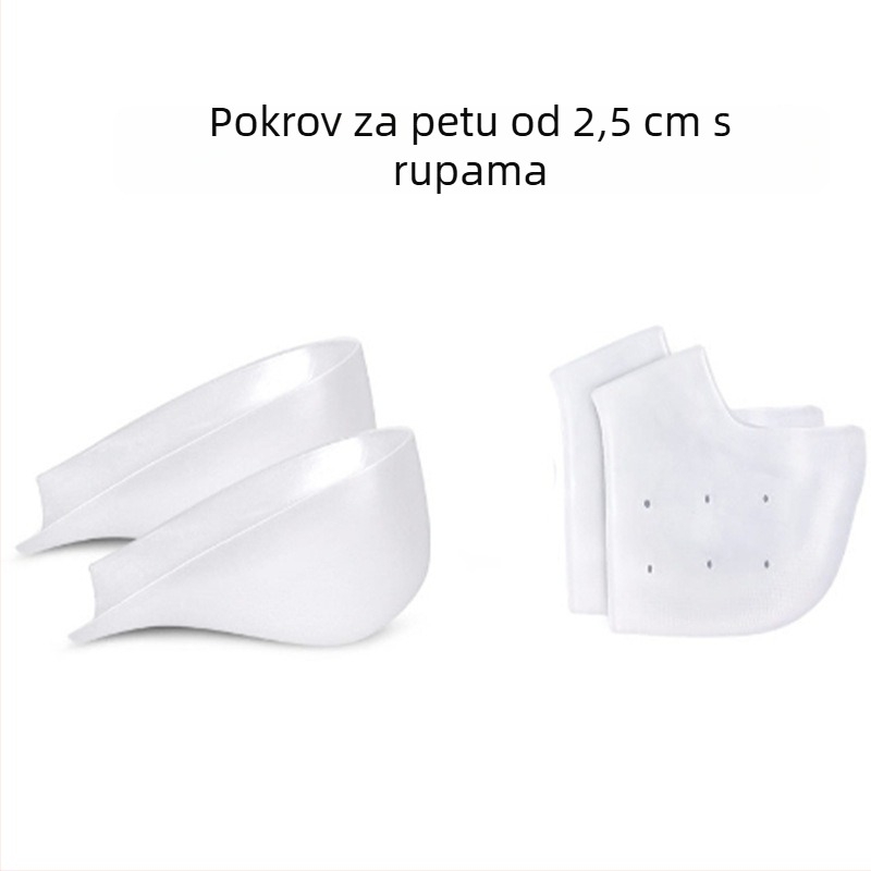 Prozirni silikonski ulošci za povećanje visine, za svakodnevnu i sportsku obuću, apsorpcija udaraca u peti, otporni na požutilost
