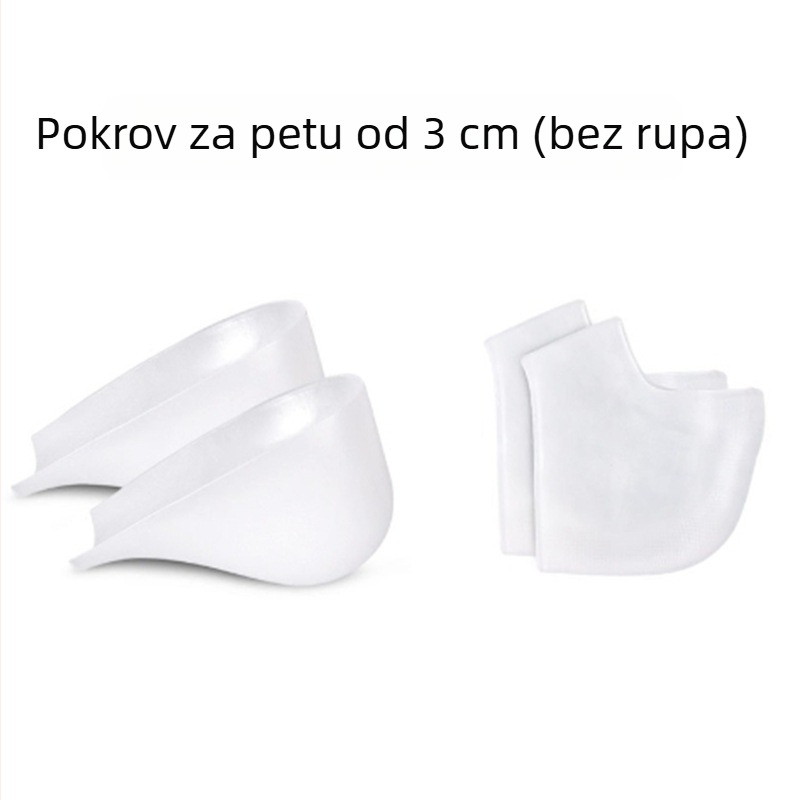 Prozirni silikonski ulošci za povećanje visine, za svakodnevnu i sportsku obuću, apsorpcija udaraca u peti, otporni na požutilost