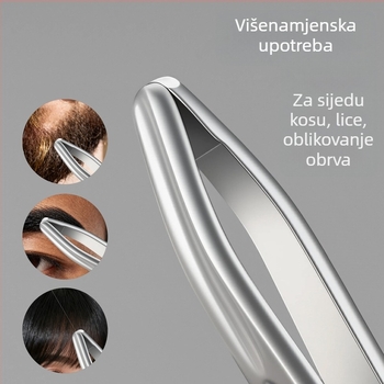 Pinza za obrve od nehrđajućeg čelika, precizno oblikovanje obrva i uklanjanje dlaka