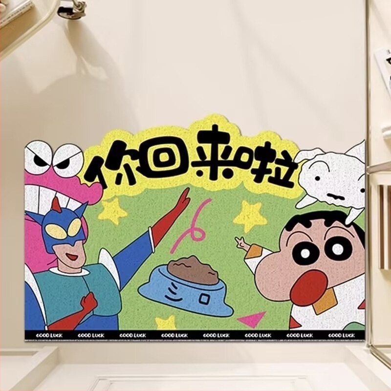 PVC prostirka za ulaz s crtanim motivom, pravokutnog oblika, ručno pranje, ulazni prostor, japanski stil