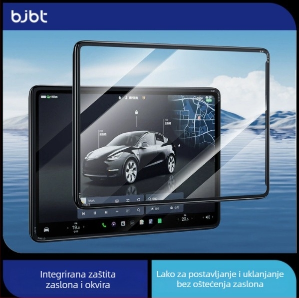 Zaslon zaštitnik od kaljenog stakla za Tesla Model 3/Y središn ju konzolu; prilagodljivo; ispis logotipa moguć