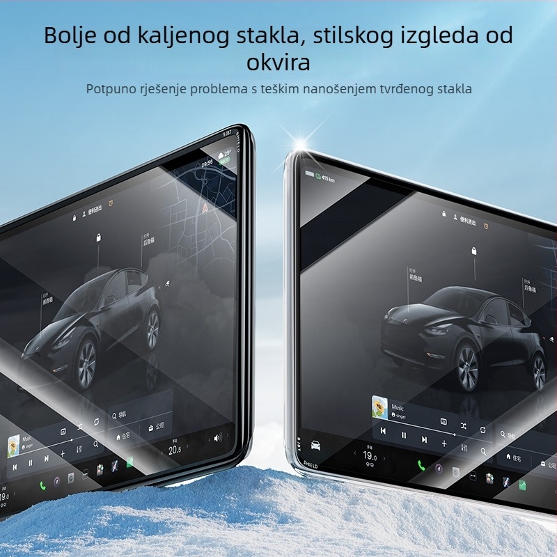Zaslon zaštitnik od kaljenog stakla za Tesla Model 3/Y središn ju konzolu; prilagodljivo; ispis logotipa moguć
