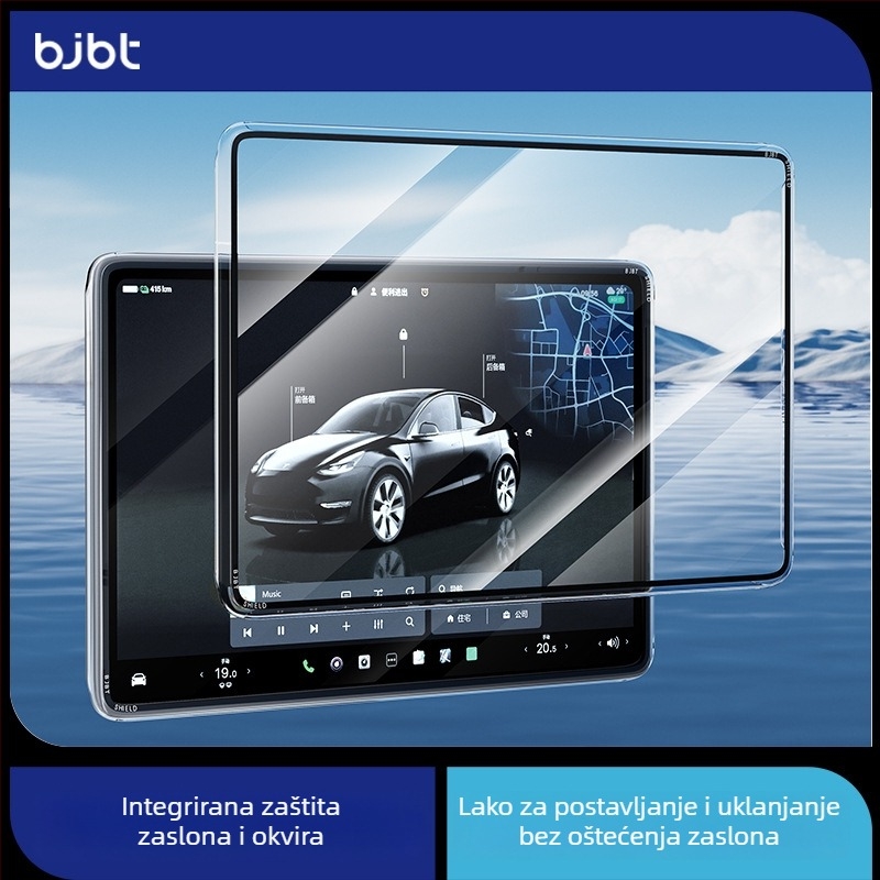 Zaslon zaštitnik od kaljenog stakla za Tesla Model 3/Y središn ju konzolu; prilagodljivo; ispis logotipa moguć