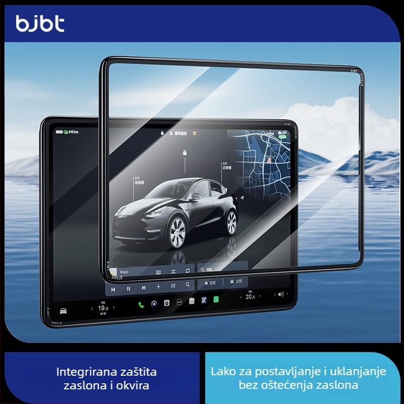 Zaslon zaštitnik od kaljenog stakla za Tesla Model 3/Y središn ju konzolu; prilagodljivo; ispis logotipa moguć
