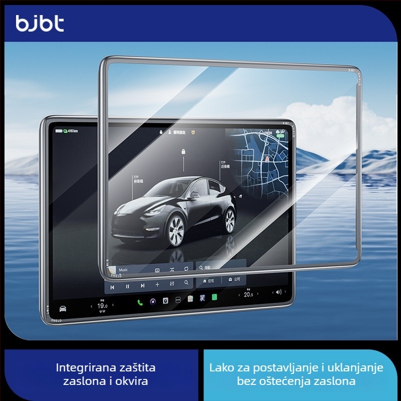 Zaslon zaštitnik od kaljenog stakla za Tesla Model 3/Y središn ju konzolu; prilagodljivo; ispis logotipa moguć