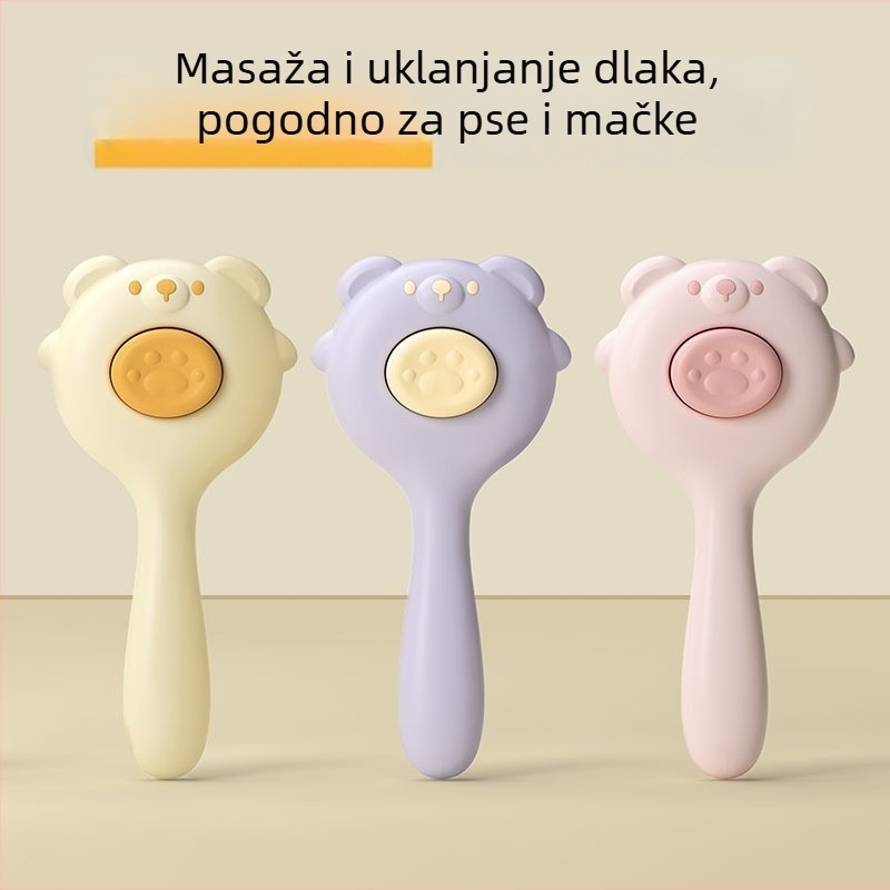 Četka za uklanjanje dlaka mačaka i psa — jednom kliku uklanjanje dlaka, masažni alat, PP materijal, Značka Awesome
