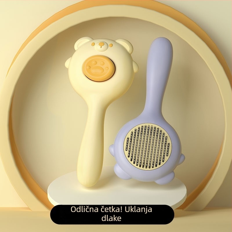 Četka za uklanjanje dlaka mačaka i psa — jednom kliku uklanjanje dlaka, masažni alat, PP materijal, Značka Awesome