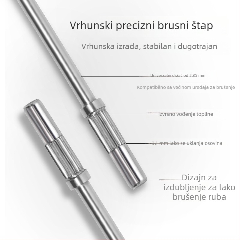 Mala glava za brušenje s abrazivnim prstenom za uklanjanje gel laka i mrtve kože, dodatak za manikuru