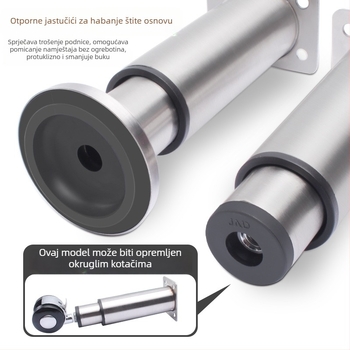 Prilagodljive kružne aluminijske noge za namještaj – aluminijska legura, marka Golden aoding, model 35 gore-dolje, mat završna obrada, moderni stil