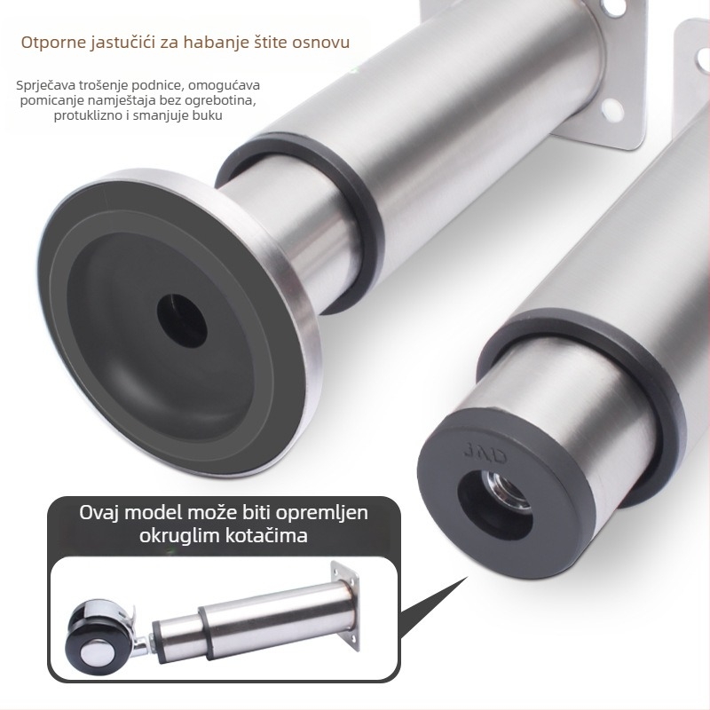 Prilagodljive kružne aluminijske noge za namještaj – aluminijska legura, marka Golden aoding, model 35 gore-dolje, mat završna obrada, moderni stil