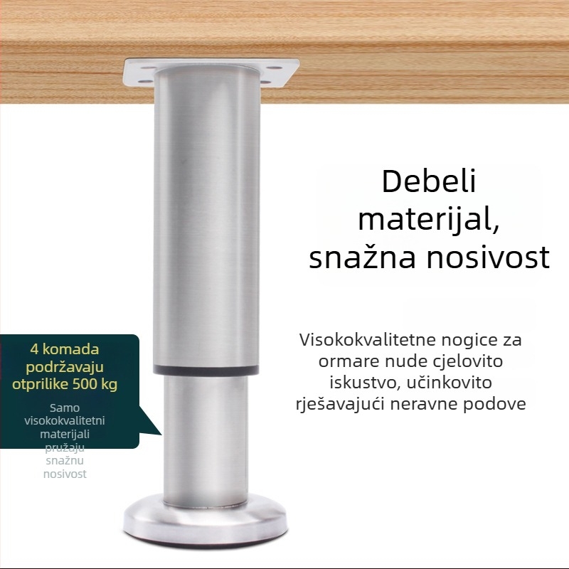 Prilagodljive kružne aluminijske noge za namještaj – aluminijska legura, marka Golden aoding, model 35 gore-dolje, mat završna obrada, moderni stil