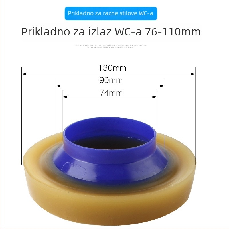 ABS materijal, brtveni prsten za kloznu flanšu, protiv mirisa, univerzalno debeli brtveni prsten za WC