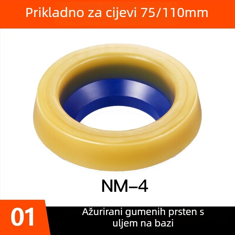 ABS materijal, brtveni prsten za kloznu flanšu, protiv mirisa, univerzalno debeli brtveni prsten za WC