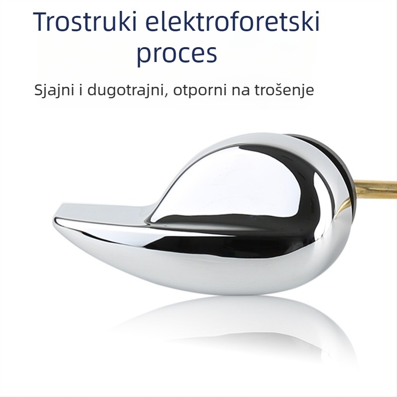 Poluga za ispiranje WC-a – mesing i cinkova legura, minimalistički stil, prešanje, YJLEON