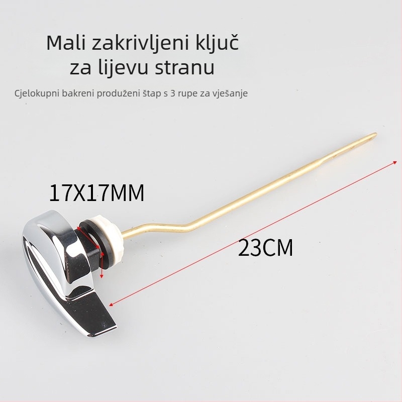 Poluga za ispiranje WC-a – mesing i cinkova legura, minimalistički stil, prešanje, YJLEON