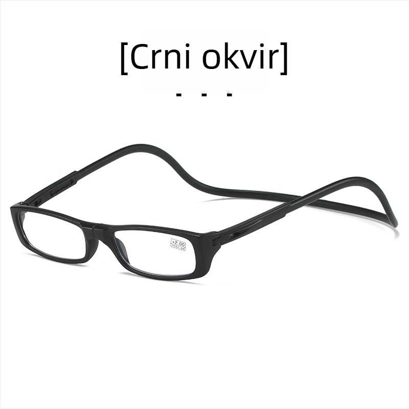 Magnetske sklopive naočale za čitanje, Model 040, Okvir PC, Leće od smole, Potpuni okvir, za starije osobe