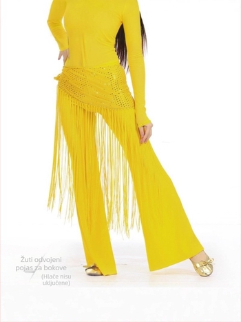 Bojasti pojas s resicama i izvezom — Indijski plesni kostim, trodijelni probni komplet, poliester tkanina