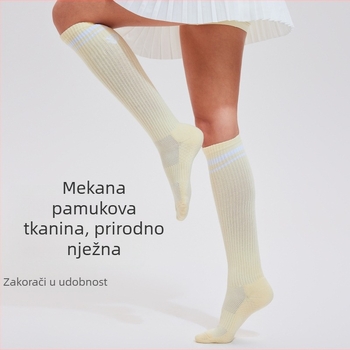 Ženske kompresijske čarape za trčanje i biciklizam, prozračne, elastične, s podrškom za potkoljenicu i gležanj, od poliesternih vlakana