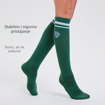 Ženske kompresijske čarape za trčanje i biciklizam, prozračne, elastične, s podrškom za potkoljenicu i gležanj, od poliesternih vlakana