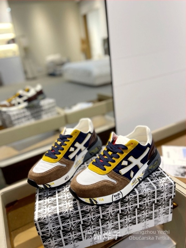 Unisex casual tenisice s debelim potplatom, gornji dio od prve sloj govedje kože + umjetna koža + tkanina; unutarnji dio od ovčje kože; prednje vezanje; potplat od gumene pjene