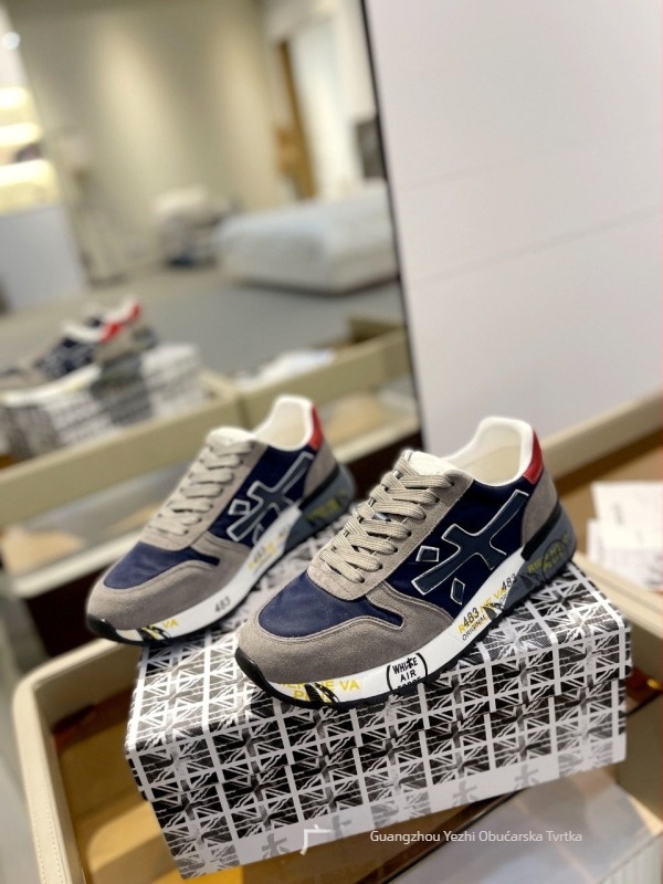 Unisex casual tenisice s debelim potplatom, gornji dio od prve sloj govedje kože + umjetna koža + tkanina; unutarnji dio od ovčje kože; prednje vezanje; potplat od gumene pjene