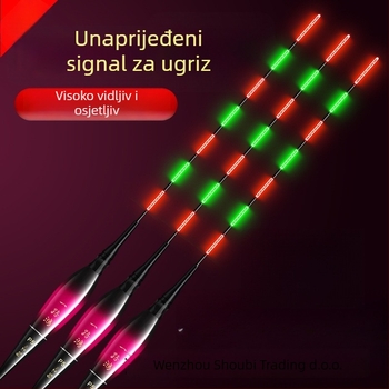 Elektronički plovak s noćnim osvjetljenjem, visoka osjetljivost, ultra jaka svjetlost, za dnevnu i noćnu upotrebu