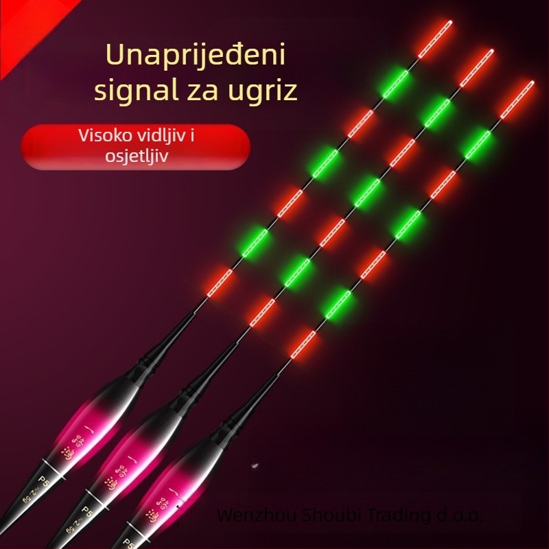 Elektronički plovak s noćnim osvjetljenjem, visoka osjetljivost, ultra jaka svjetlost, za dnevnu i noćnu upotrebu