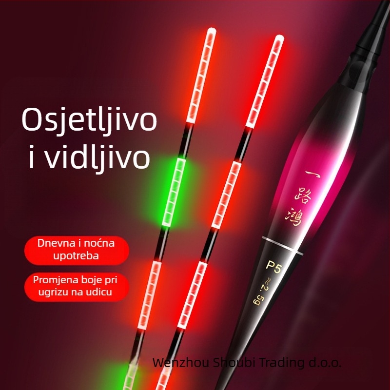 Elektronički plovak s noćnim osvjetljenjem, visoka osjetljivost, ultra jaka svjetlost, za dnevnu i noćnu upotrebu