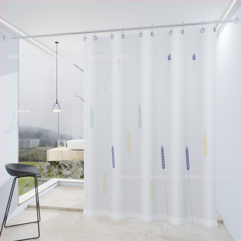 Poliesterska zavjesa za tuširanje za kupaonicu, debela, vodonepropusna i otporna na plijesan, s karikaturnim uzorkom u etničkom stilu, prilagodljiva