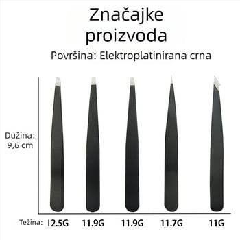 Wolverine pinceta za obrve – 430 nehrđajući čelik, precizno oblikovanje obrva