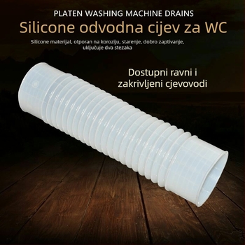 Cijev za odvod vode za WC, silikon, zidni spoj, debeli dizajn