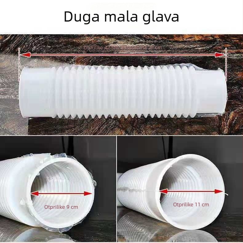 Cijev za odvod vode za WC, silikon, zidni spoj, debeli dizajn