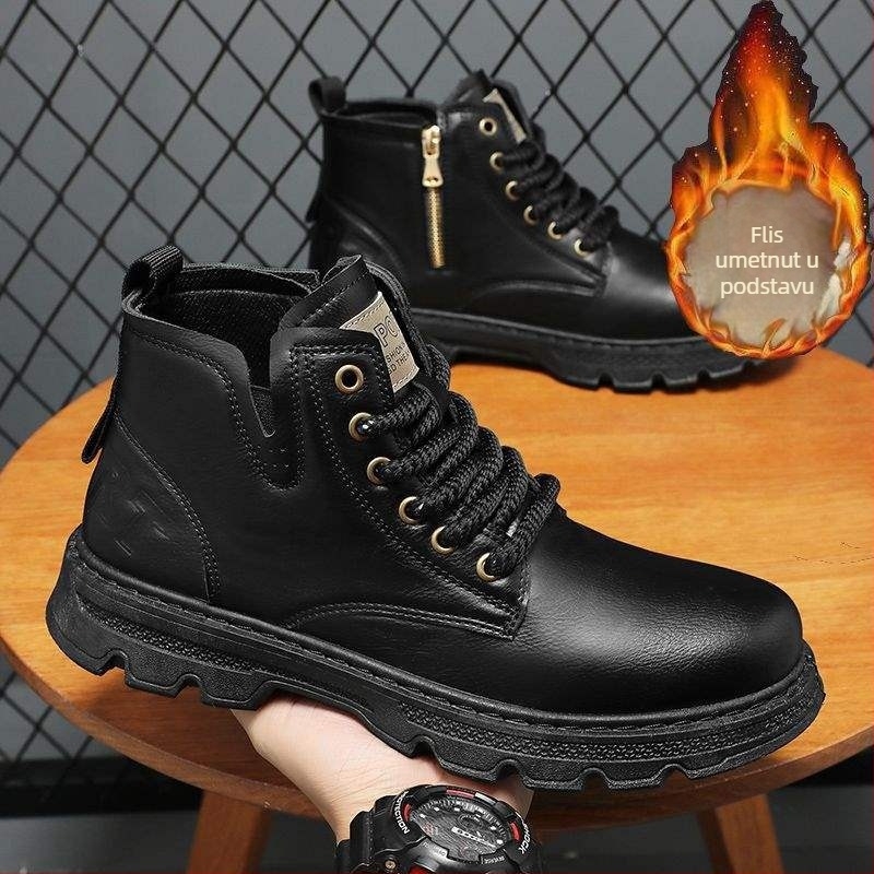 Martin čizme, korejskog stila, prozračne srednje visoke čizme s PU gornjim dijelom i PVC potplatom, za muškarce