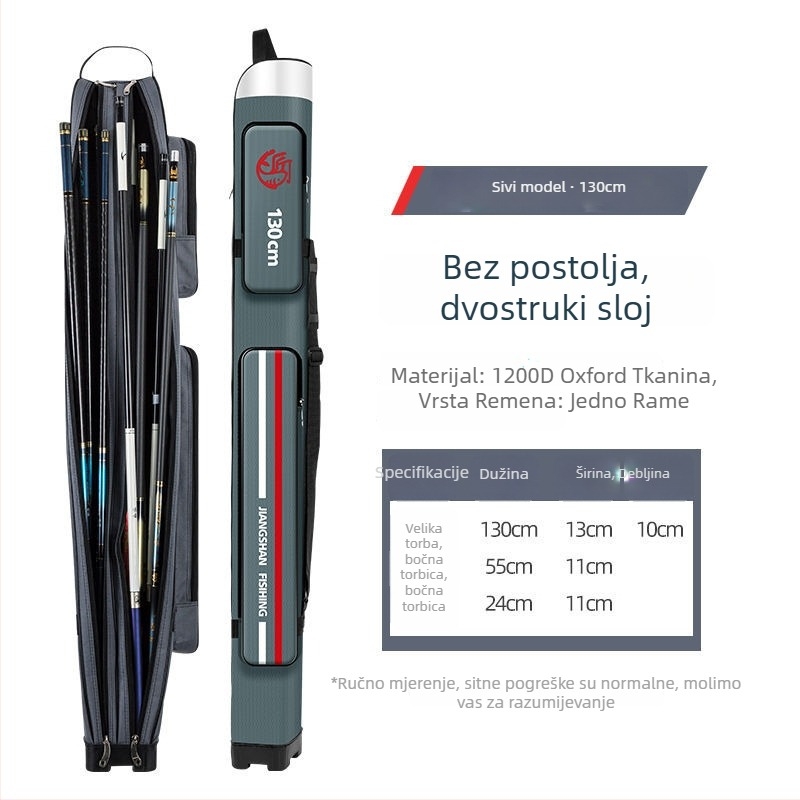Torba za štap za pecanje s tvrdim kućištem, vodootporna, lagana i višestruka, prijenosna futrola (Brend: Unique; Podrijetlo: Kina; Materijal: Drugi)