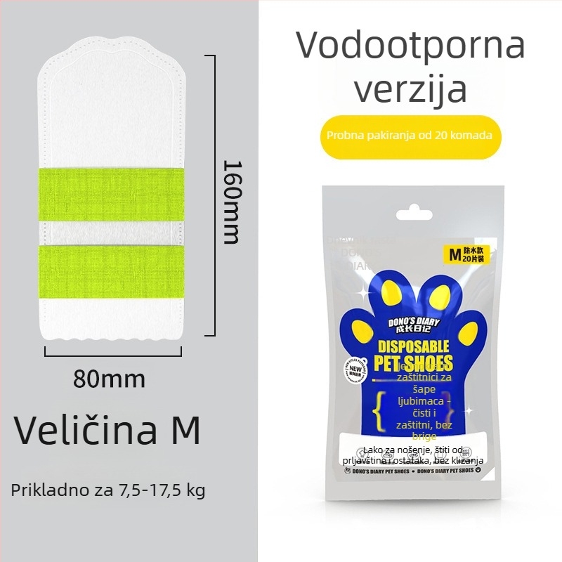 Jednokratne zaštitne cipele za kućne ljubimce, vodootporne i protuklizne, od netkanog materijala