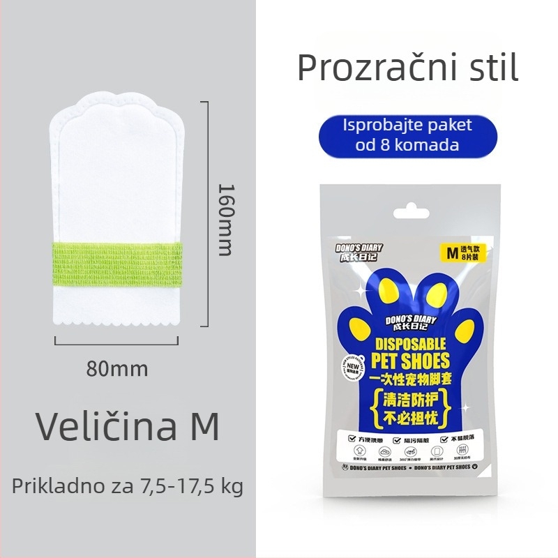 Jednokratne zaštitne cipele za kućne ljubimce, vodootporne i protuklizne, od netkanog materijala