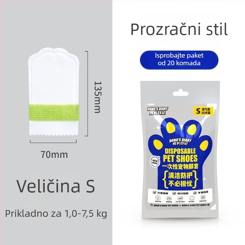 Jednokratne zaštitne cipele za kućne ljubimce, vodootporne i protuklizne, od netkanog materijala
