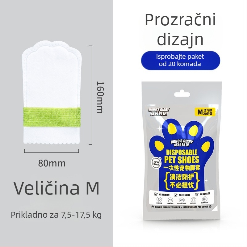 Jednokratne zaštitne cipele za kućne ljubimce, vodootporne i protuklizne, od netkanog materijala