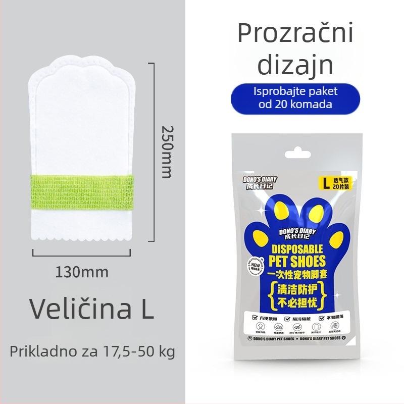 Jednokratne zaštitne cipele za kućne ljubimce, vodootporne i protuklizne, od netkanog materijala