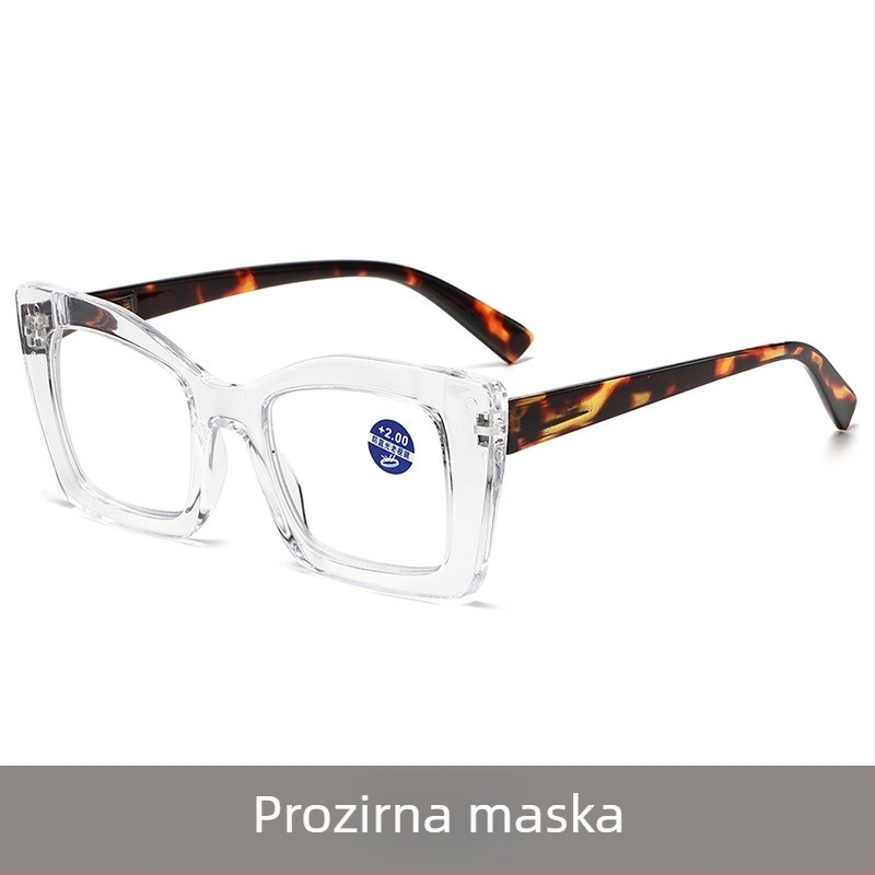 Naočale za čitanje s fotokromnim lećama, protiv plavog svjetla, UV zaštita, puni okvir, kvadratni dizajn