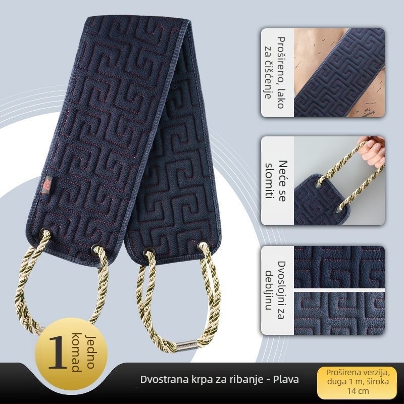 Muška krpa za kupanje s rukavicama za čišćenje leđa, exfolirajuća, od viskoze, opće namjene