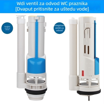 Ventil za ispiranje WC-a za spremnik, plastično kućište, injekcijsko formiranje, brtva za uštedu vode, dijelovi oslobađanja vode, moderni minimalistički stil