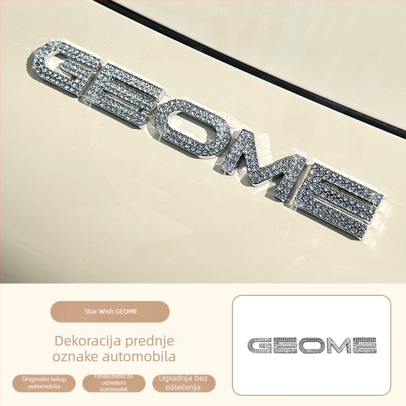 Geely Star Wish Rhinestone Alloy Gear Shift Interior Sticker — Kromirani-metal, Magna Brand, Model Geely Star Wish 26. generacije