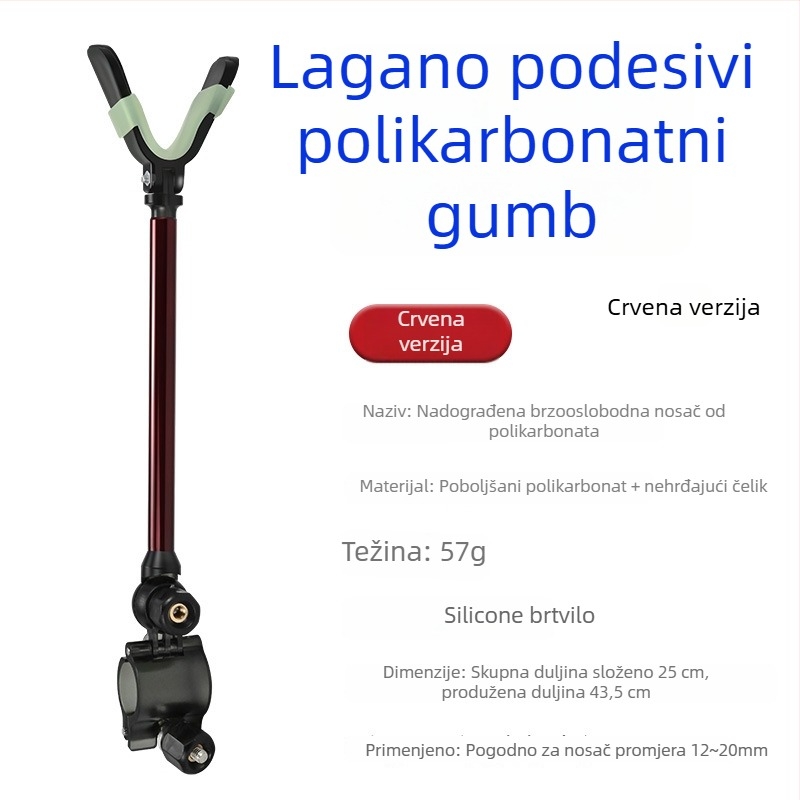 Držač za ribarske štapove – univerzalni, aluminijska zlitina, stražnja montaža