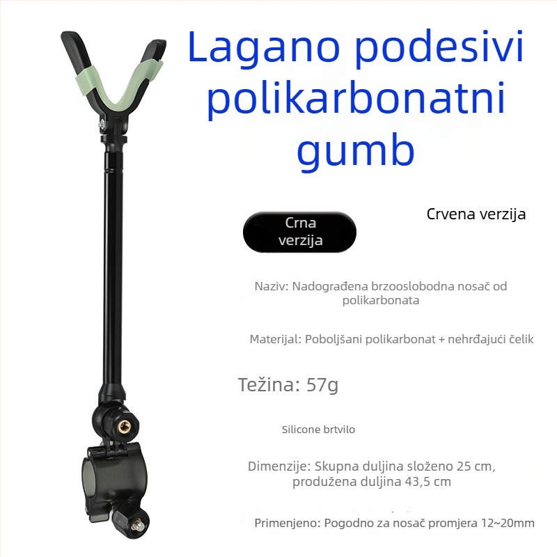 Držač za ribarske štapove – univerzalni, aluminijska zlitina, stražnja montaža