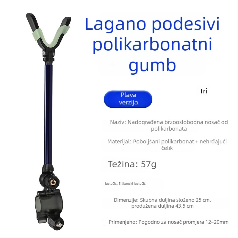 Držač za ribarske štapove – univerzalni, aluminijska zlitina, stražnja montaža