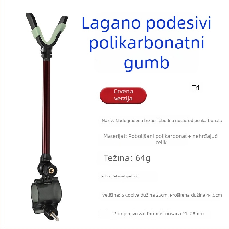 Držač za ribarske štapove – univerzalni, aluminijska zlitina, stražnja montaža