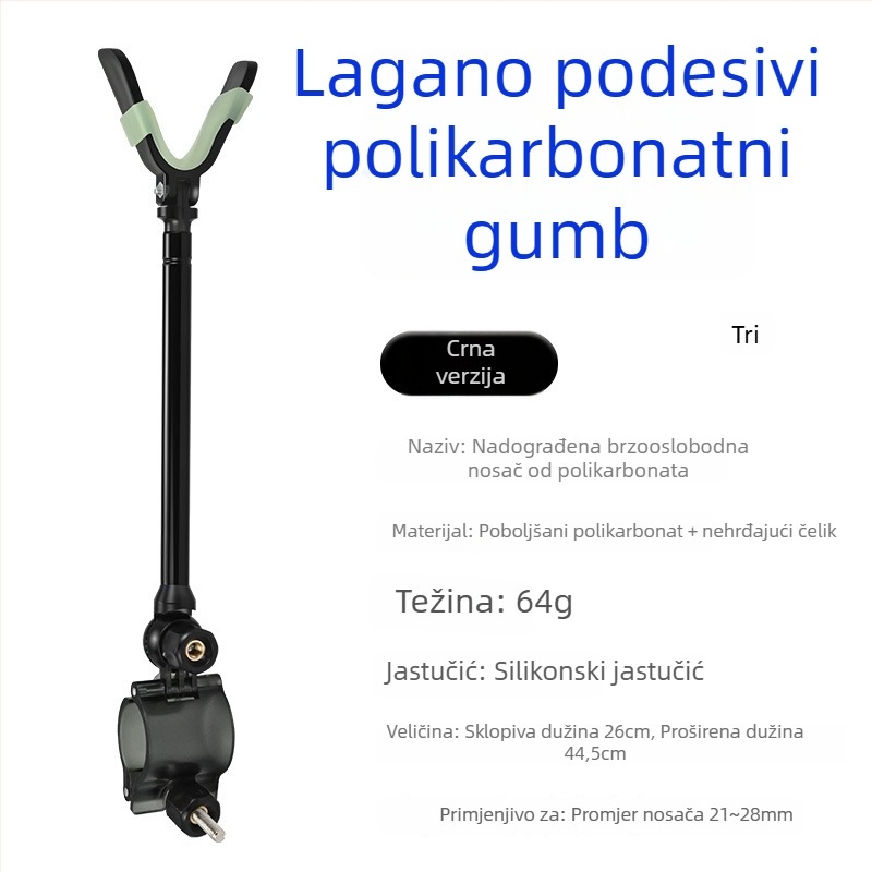 Držač za ribarske štapove – univerzalni, aluminijska zlitina, stražnja montaža