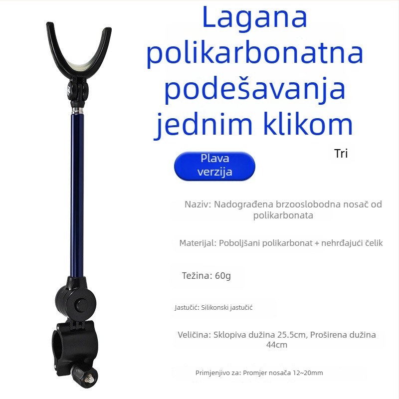 Držač za ribarske štapove – univerzalni, aluminijska zlitina, stražnja montaža