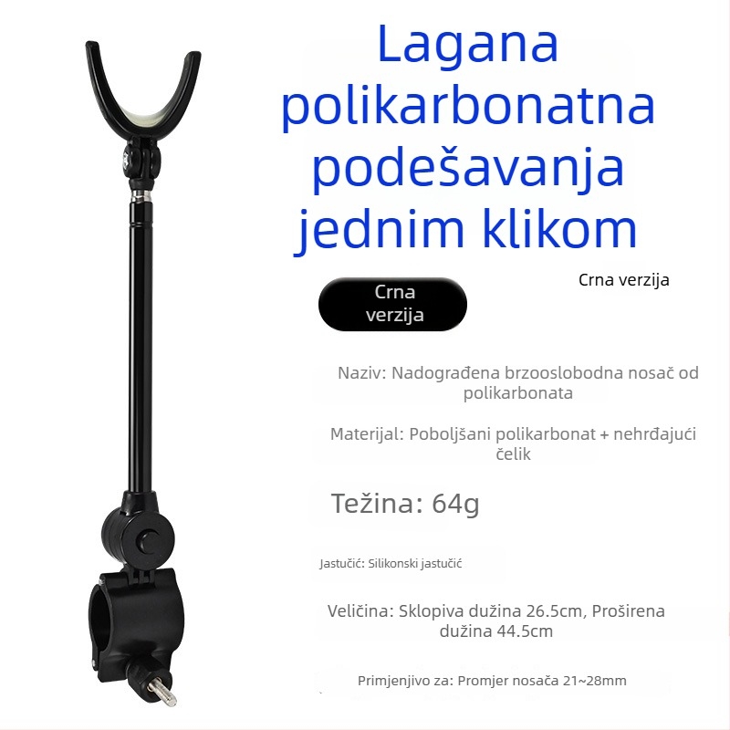 Držač za ribarske štapove – univerzalni, aluminijska zlitina, stražnja montaža